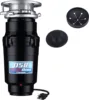 10-US-WM-058-3B Garbage Disposal Anti-Jam Stainless Steel Food Waste Grinding System, 1/2 HP Economy, Black | USA | NEW 1