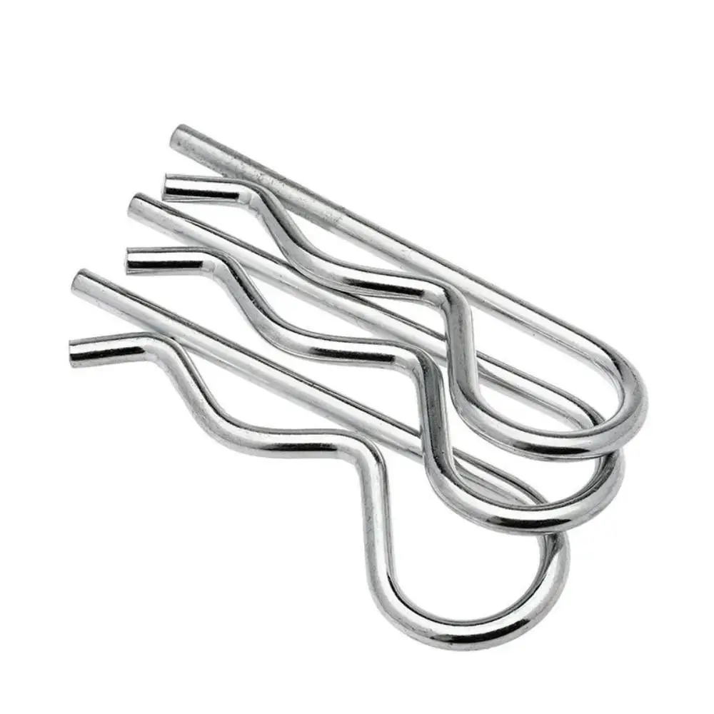 

100 pcs Car Parts Car Body Shell Clips Silver Fixed Stainless Steel B-type Pin Clamp Bolt Wave Circlip Engines