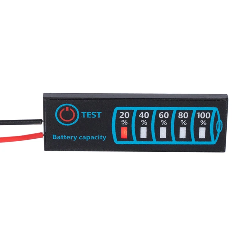 LCD 디스플레이 계량기 모듈 용량 전압 계량기, 납산 배터리 잔량 표시기 테스터, 12V, 24V