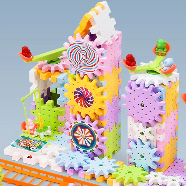 165 PCS Electric Gears 3D Model Building Kits Plastic Brick Blocks DIY Building Educational Toys For Children Kids Birthday Gift 4