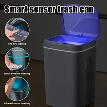 Lata de lixo da cozinha do escaninho de lixo do toque elétrico do sensor automático inteligente da lata de lixo da indução para o lixo do banheiro 12/14/16l