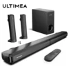 ULTIMEA 4.1CH TV Soundbar with Subwoofer,2-IN 1 Detachable Bluetooth Soundbar, Bass Adjustable,3EQ Modes TV Sound Bar Speakers 1