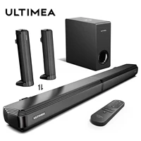 ULTIMEA 4.1CH TV Soundbar with Subwoofer,2-IN 1 Detachable Bluetooth Soundbar, Bass Adjustable,3EQ Modes TV Sound Bar Speakers 1