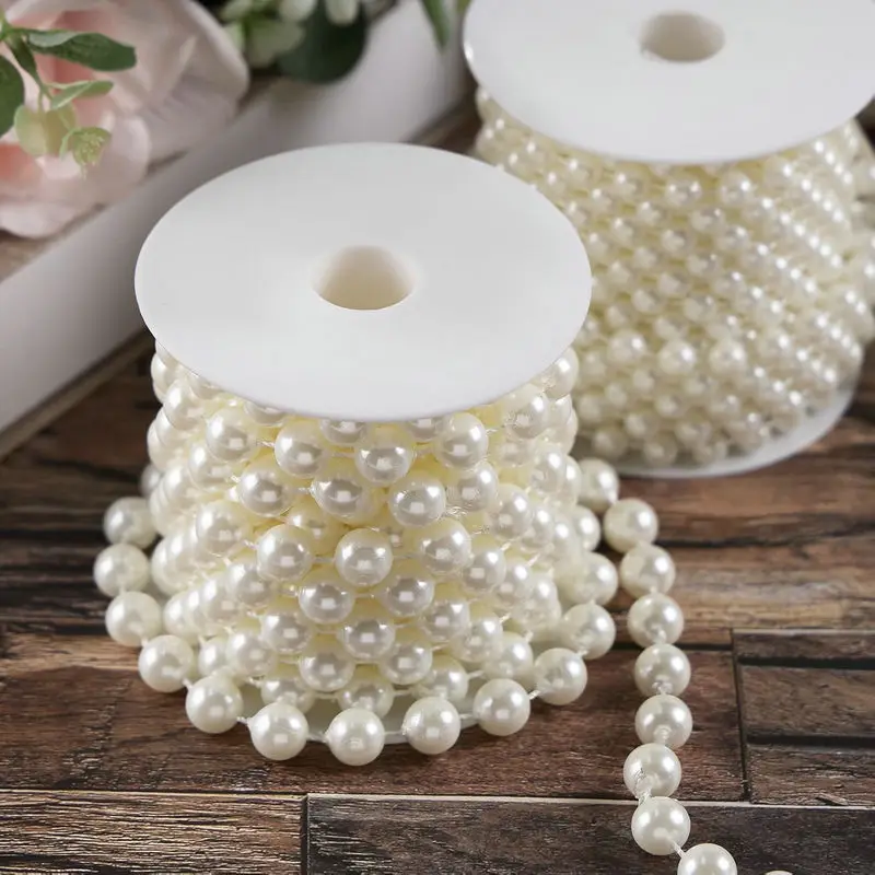 3-10mm Craft String Pearl Beads Garland Faux Pearl Beads String Roll ...