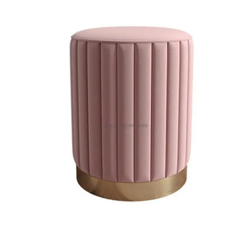 Simple Modern Makeup Stool Fashion Small Round stool Fabric Sofa Stool Nordic Girl Dressing Table Chair nordic luxury shoes changing stool household door shoes small stool tea table low stool fabric sofa pedal bench