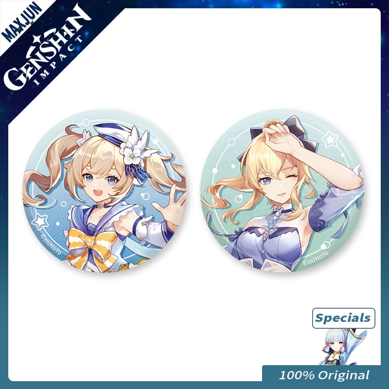 

Genshin Impact Original Game Derivatives Midsummer Island Adventure Series Anime Cosplay Kawaii Barbara Badge Standing Ice Pad