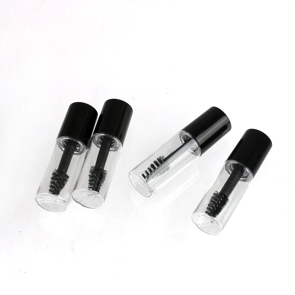 Cosmetic Bottle Makeup Empty Bottle 3ml 10pcs Pack3ml Empty Mascara Tube Eyelash Cream Vial Liquid Bottle Sample Cosmetic Container with Leakproof Inner Black Cap