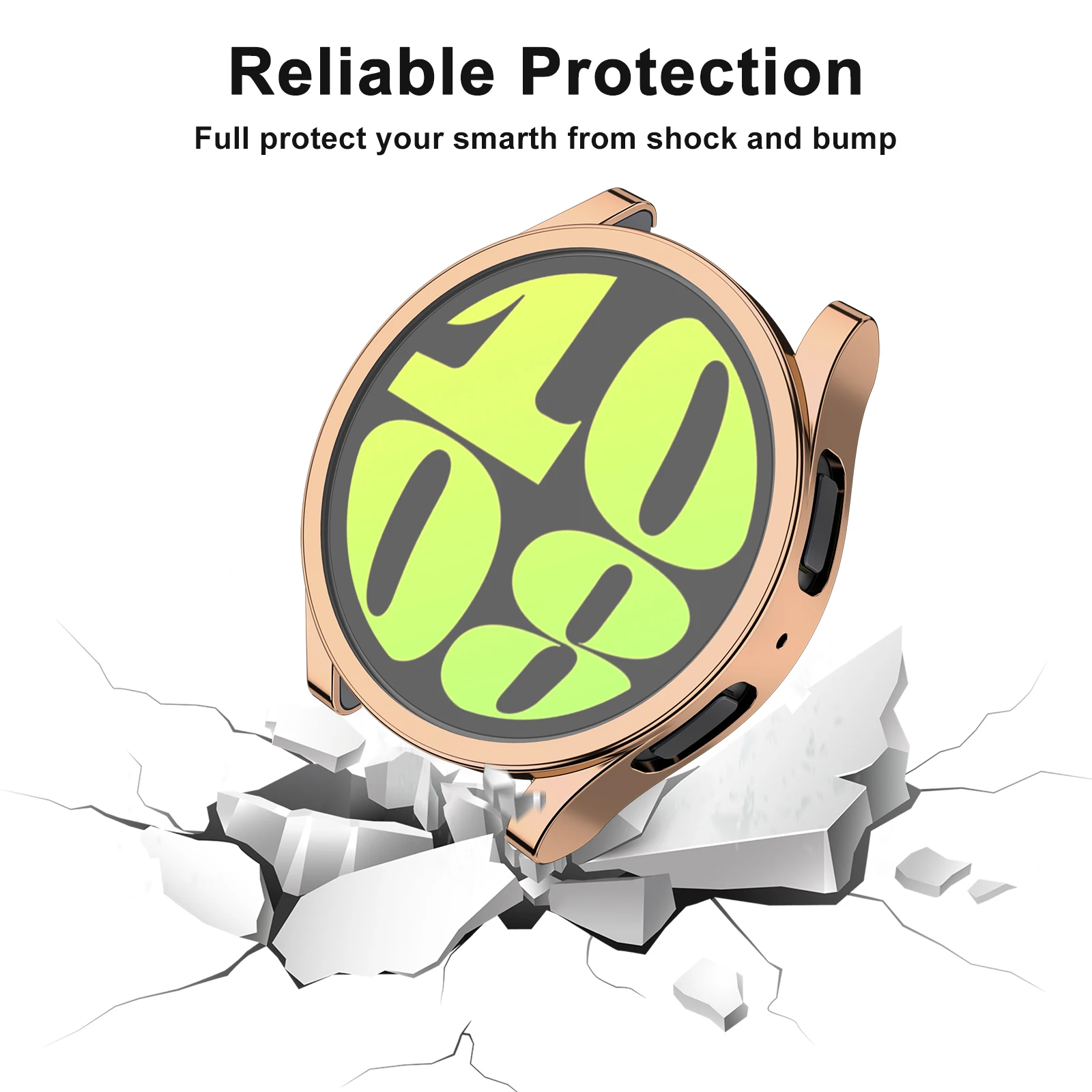 Premium Full Cover TPU Screen Protector Shell for Smartwatch - 40mm/44mm