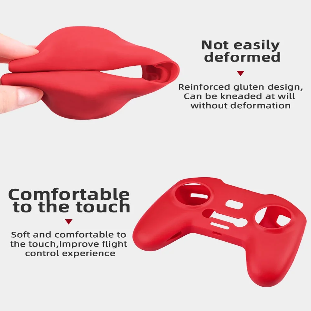 Coque silicone anti-rayure pour DJI Mini 3 Pro, vue latérale avec texture antidérapante et accès aux ports