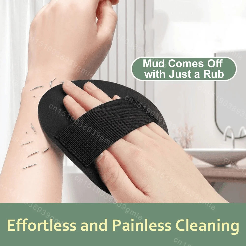 Black Body Exfoliating Bath Scrubbing Shower Brush Dead Skin Remover Bathing Tools Circular Painless Bath Towel Massage To Relax