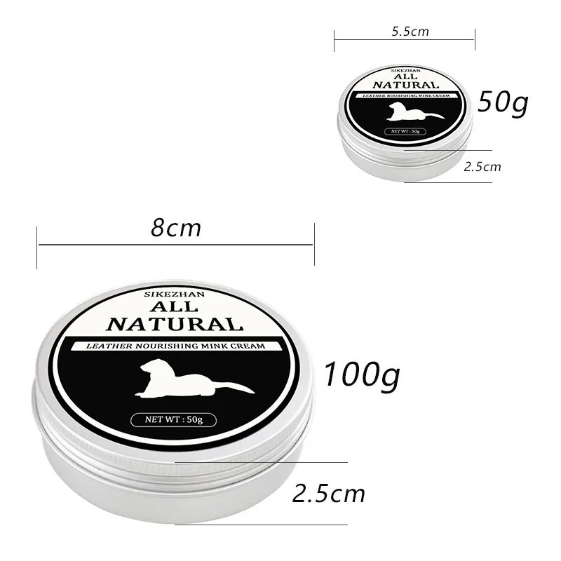50g/100g Car Leather Seat Maintenance Care Oil Leather Restoration Mink Oil Cream Sofa car Interior Polishing Cleaning