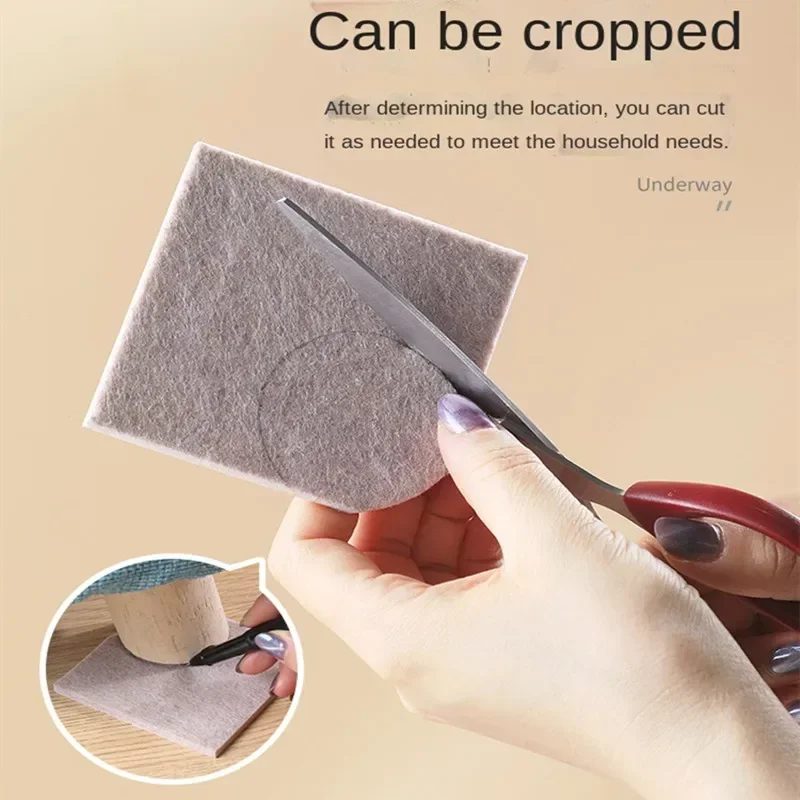 Felt Chair Leg Pads - Thick Non-Slip Floor Protectors, Self-Adhesive Furniture Accessories