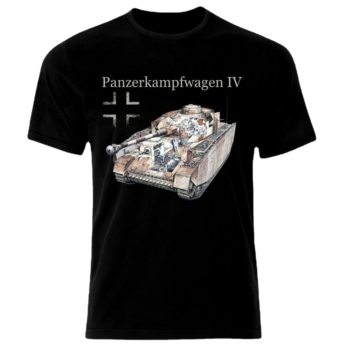 

PzKpfw 4 Tank Panzer Armure WW2 Army War Men T-Shirt Short Casual 100% Cotton Shirts