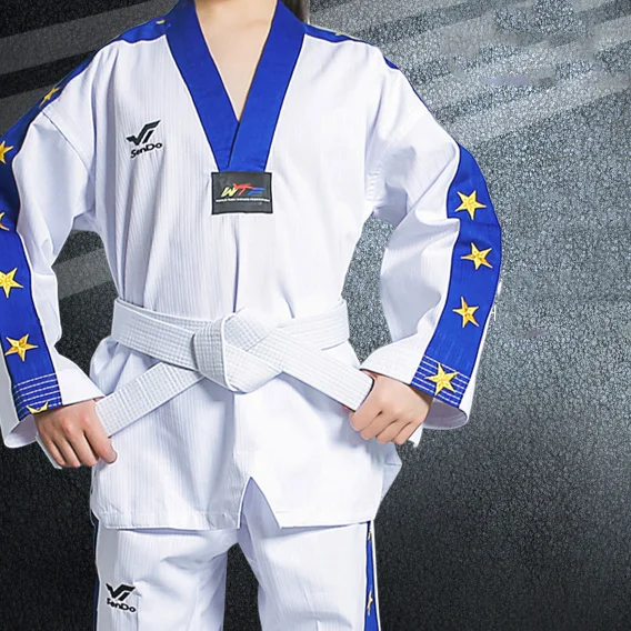 uniforme-de-taekwondo-a-col-en-v-pour-enfants-et-adultes-arts-martiaux-tae-kwon-dobok-mma-Ecole-de-gym-karate-blanc-nouveau-style-2023