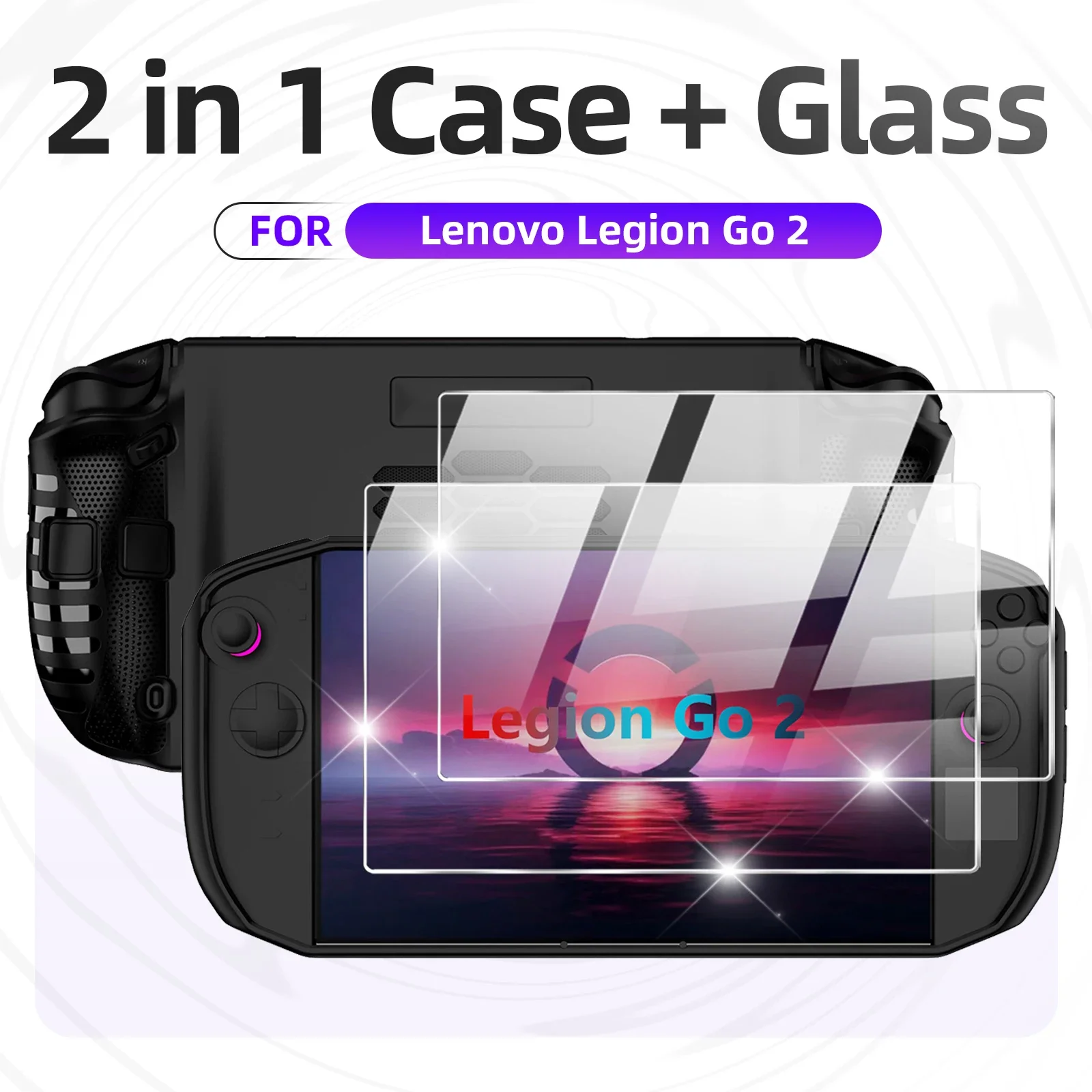 Dual Protection Accessories Set: Shockproof Protective Case & Tempered Glass Screen Shield