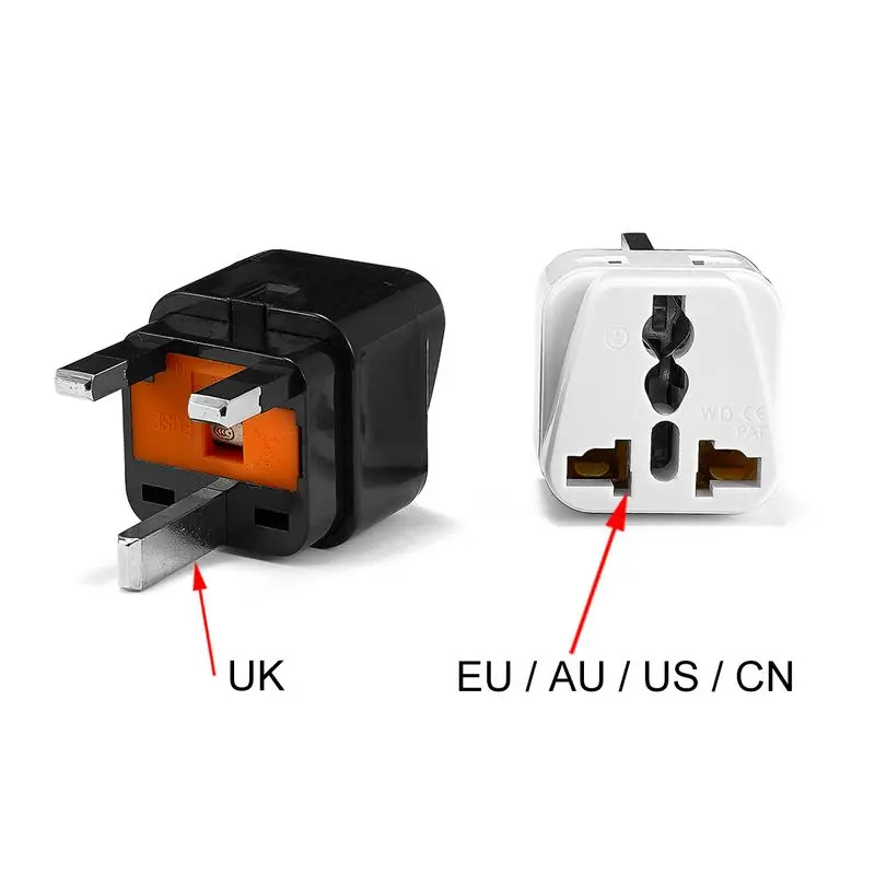 EU AU to UK 13A ǻִ   ǰ ÷  PC ǻ TV  ٱ 2 in 1 UK ÷ 