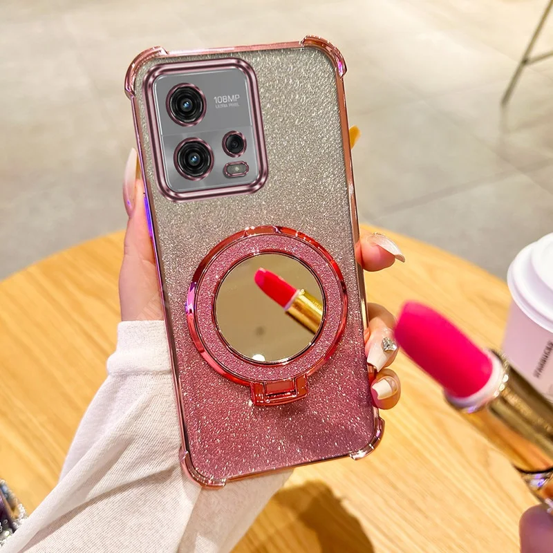 Reflective Stand Phone Case with Mirror Finish