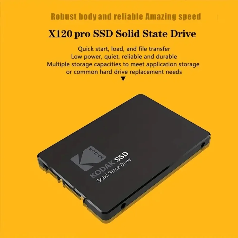 Kodak X120 High-Speed USB Solid State Drive-Available In 256Gb, 512Gb, 1Tb Capacities For Pc Gamers & Professionals
