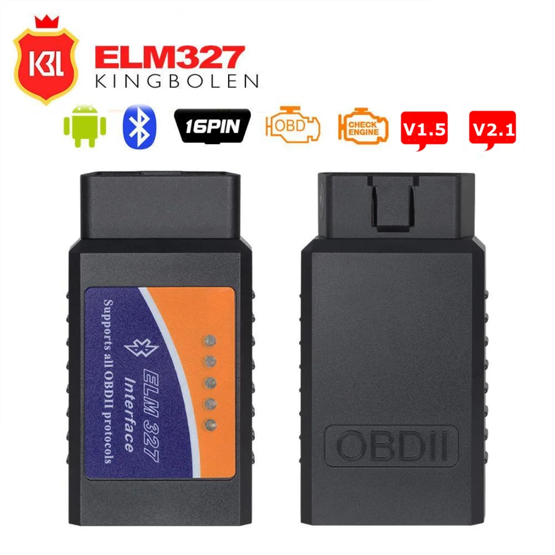 

ELM327 V1.5/2.1 OBD2 Scanner PIC18F25K80 BT/Wifi ELM 327 OBD Car Diagnostic Tool For Android /IOS PK Vgate Icar2 Code Reader