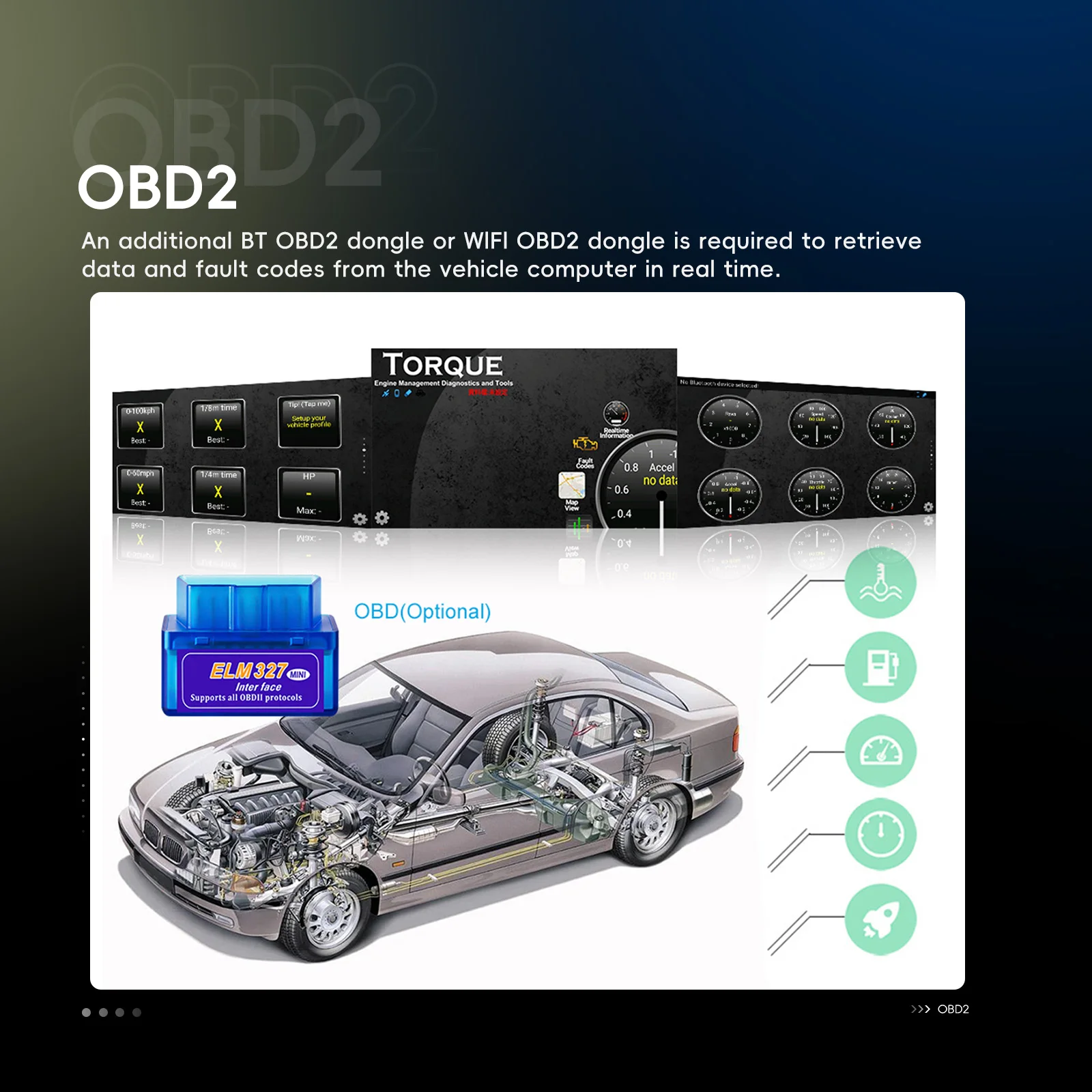 Podofo Radio de Coche Universal Android 15.0 de 9 Pulgadas con Carplay Inalámbrico, Pantalla Táctil WIFI, Unidad Principal Android para Coche, BT, DAB+, USB, Cámara de Visión Trasera, Sistemas Multimedia Inteligentes para Coche 8