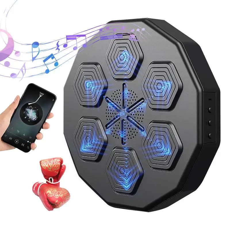 Led Electronic Music Boxing Machine Home Wall Mount Smart Music Boxer Con Guanti Per Adulti Adolescenti Home Exercise Music Boxer
