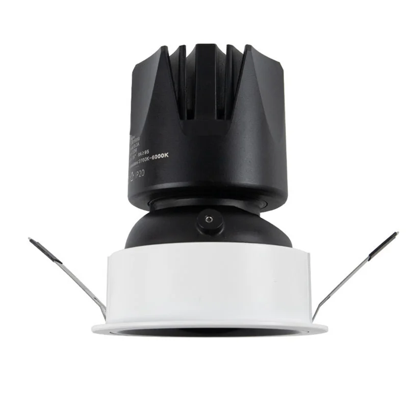 LICE-Tuya Zigbee 스마트 디밍 스포트라이트 디밍이 가능한 천장 조명 원형 매입형 각도 조절 가능 24 ° 각도