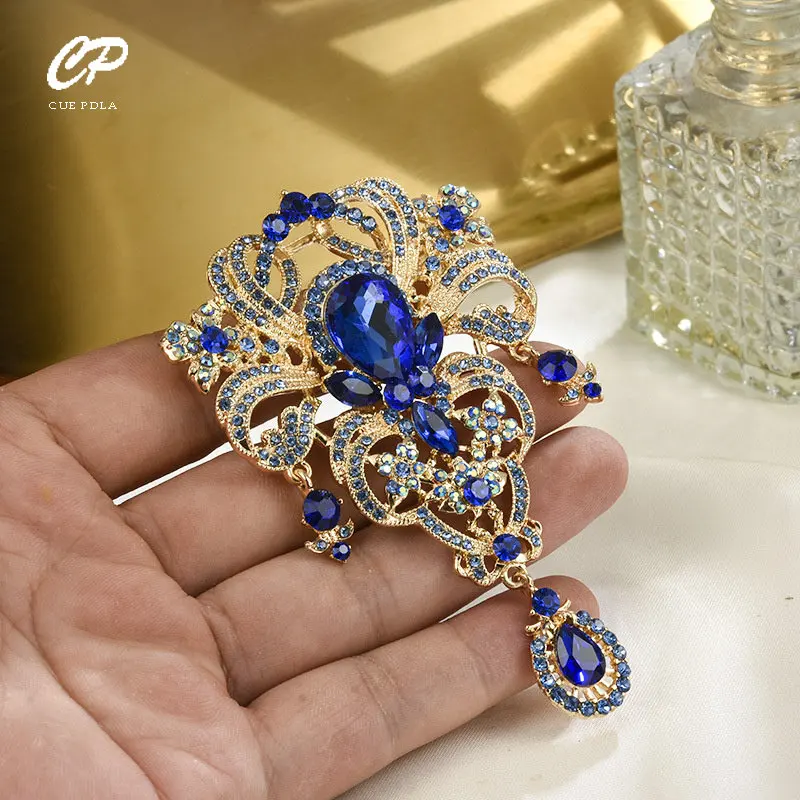 Spilla A Forma Di Corona Con Perle E Cristalli - Per Donne, 3-4 Cm - Per Abiti, Sciarpe, Occasioni Speciali - Foto 8