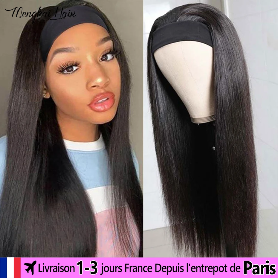 Headband Short Wig 10 28Inch Straight Human Wigs For Black Women Short