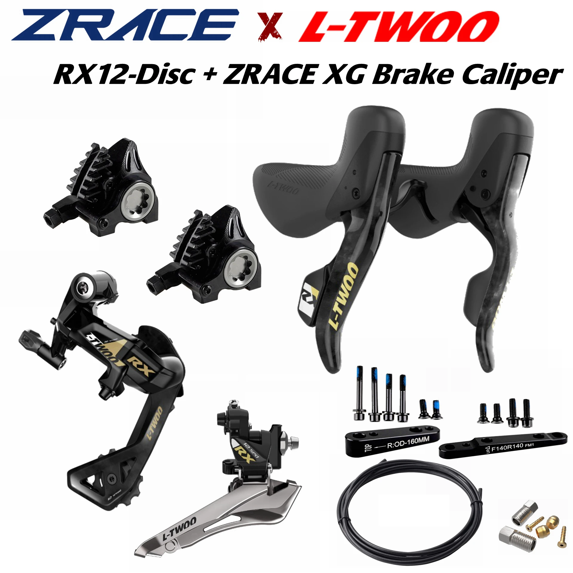 LTWOORX12Disc2X12SRoadHydraulicDiscBrakeGroupsetZRACEXGFlat