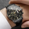 3/4PCS Fashion Men Business Watches Set Luxury Calendar Quartz Watch for Man Clock Montre Homme（Without Box） 4