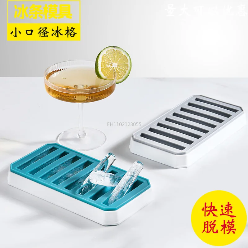 8 Holes Silicone Ice Cube Moulds Tray Long Narrow Ice Stick Mold Strip Popsicle Diy Kitchen Tools DIY Ice Maker Kitchen Gadgets