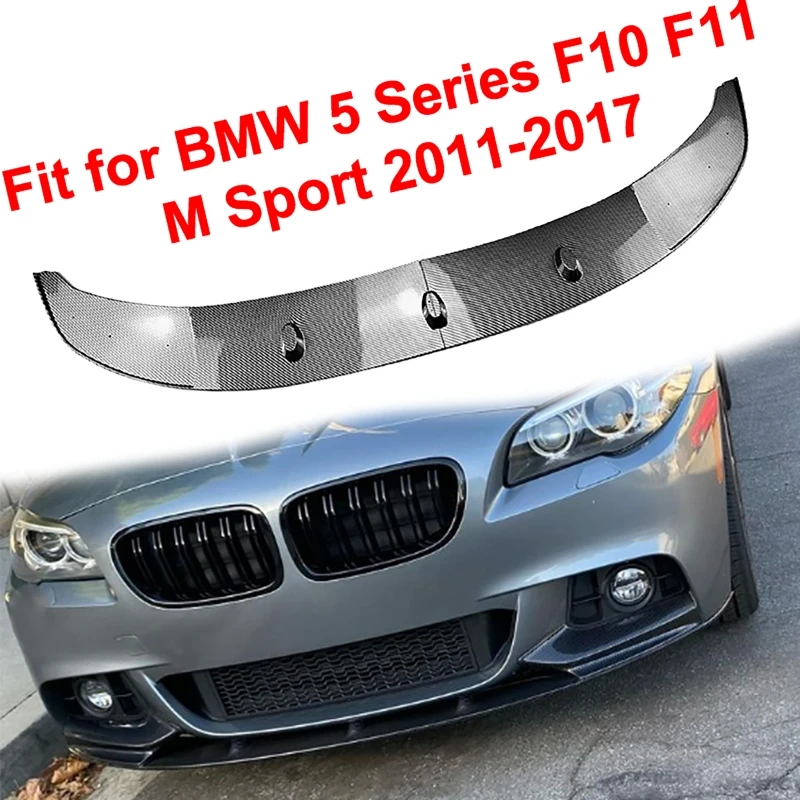 BMW 5 시리즈 F10 F11 M 스포츠 M550d 535 528 2011-2017용 프론트 범퍼 립 디퓨저 스포일러 키트 스플리터 가드 커버