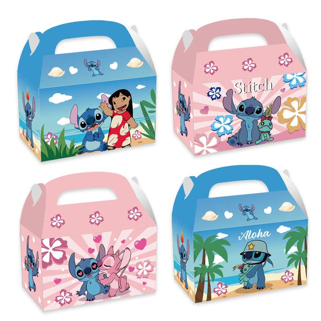 Lilo Stitch Party Treat Box Minnie Mouse Pink Candy Cookies Gift Box DIY  Favor Bags Goodies Box with Handles for Kid Party - AliExpress