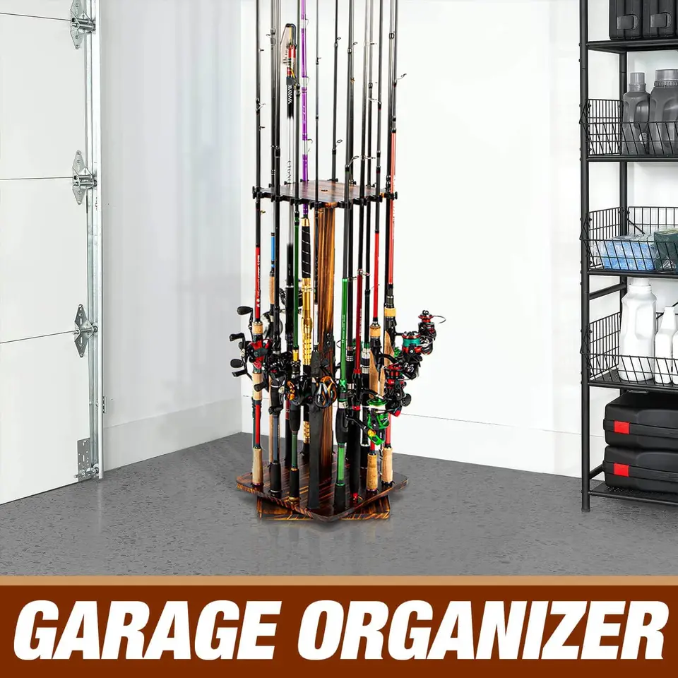 Supporti per canna da pesca per garage, rotazione a 360 gradi Supporti per canna da pesca per garage, rotazione a 360 gradi