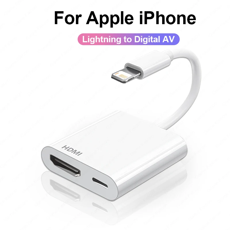 محول AV رقمي من Apple L إلى Hdmi لهاتف iPhone 14 P...