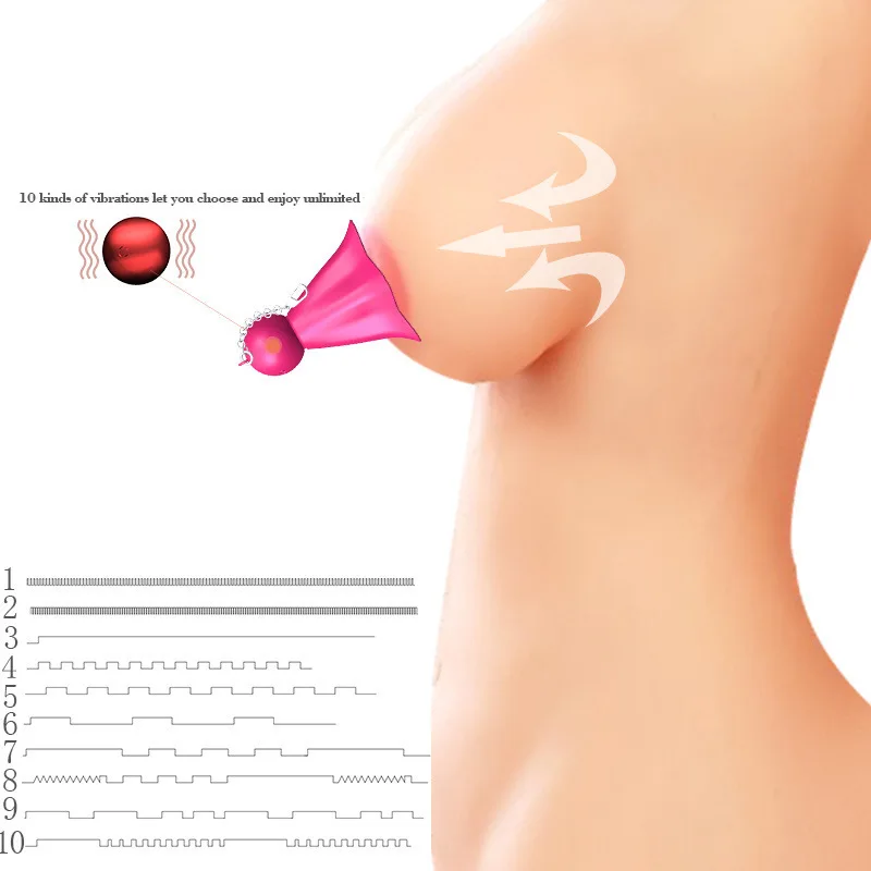 Nipple Sex Toys Nipple Clamp Vibrator Vibrate Nipples Sucker Stimulate Breast Massage Vibrators Sex Toys For Couple Adults Women