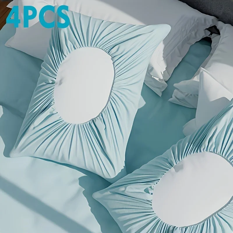 4pcs Soft Disposable Travel Pillowcases Non-Woven Fabric Hand Washable Suitable for Hotels Beauty Salons Travel Outdoor Camping 2