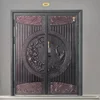 Modern Style Carved Cast Aluminum Explosion Proof Armored Security Doors 3