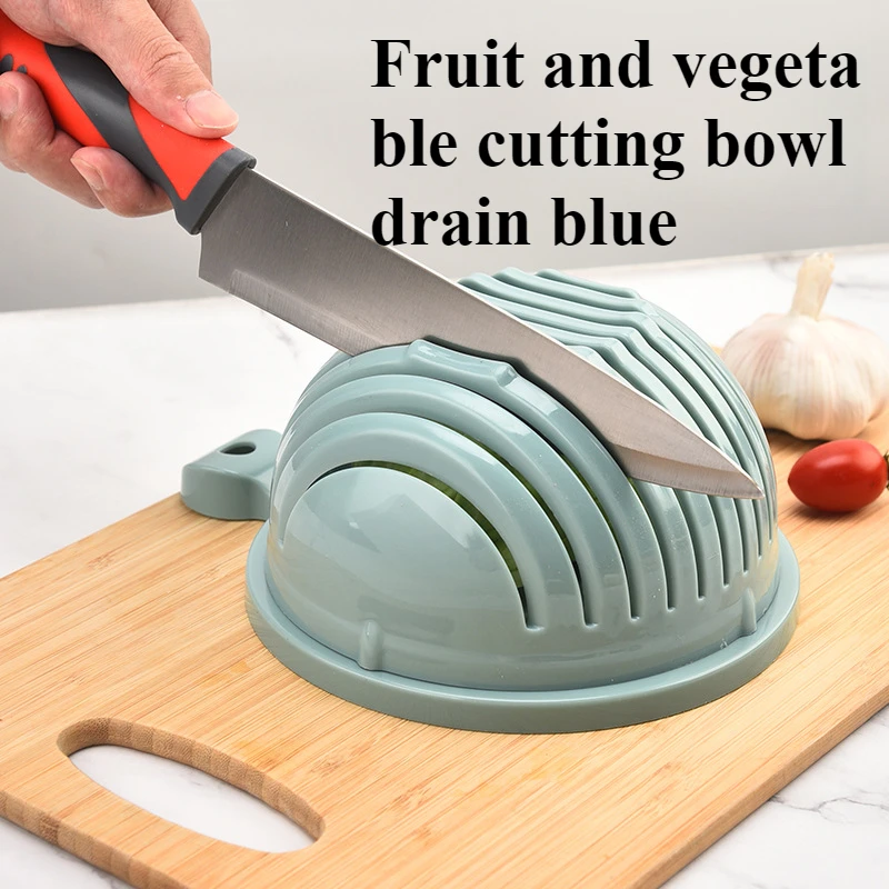 Fruit and vegetable cutting bowl, salad chopper, fruit and vegetable slicer, kitchen gadgets