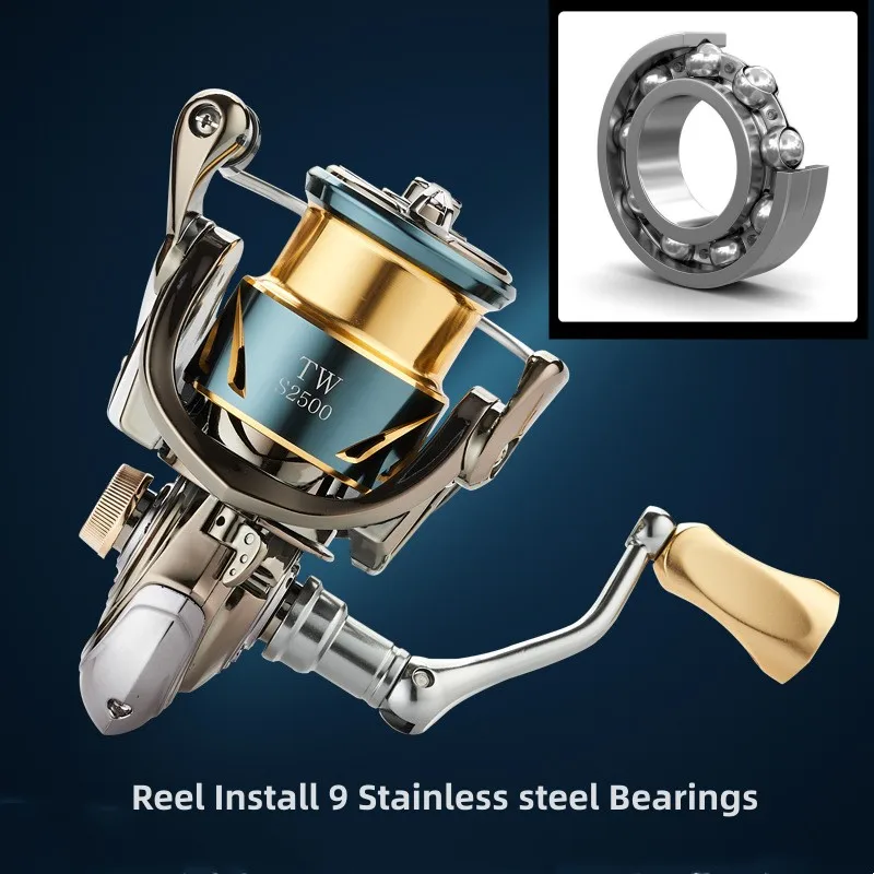 Spinning Reel Mavllos Chaser Trout Spinning Reel Drag Power 15Kg Ratio 5.1:1 Ultra Light Shallow Spool Bass Snapper Fishing Rod