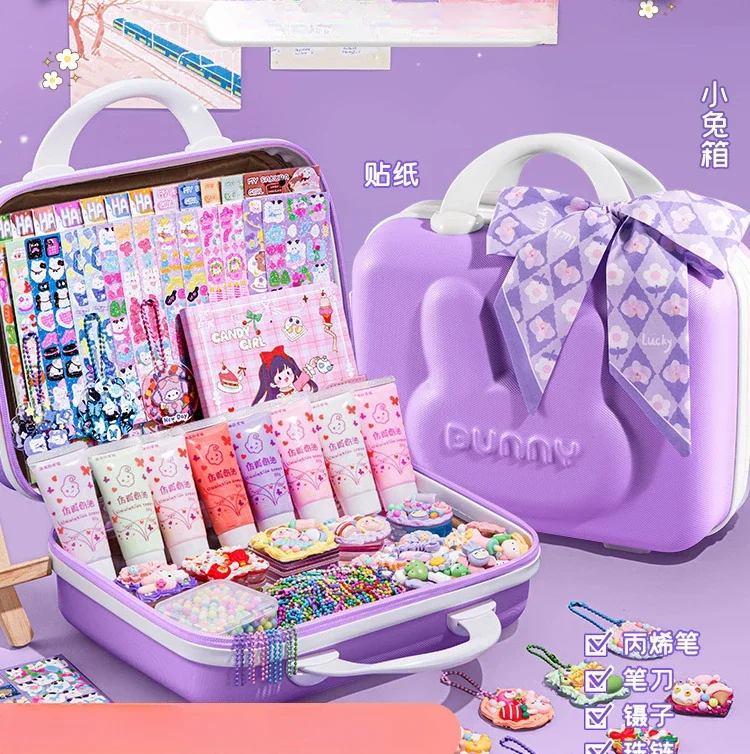 965pcs-bunny-acrylic-diy-children's-birthday-gifts-3d-resin-sticker-fluid-brick-polco-korean-guka-decoration-gift-for-children