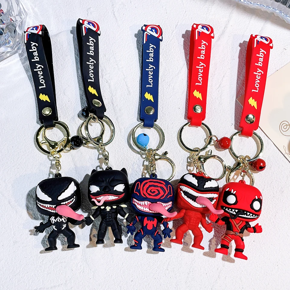 マーベルアンチヒーローヴェノムキーホルダーかわいいデッドプール