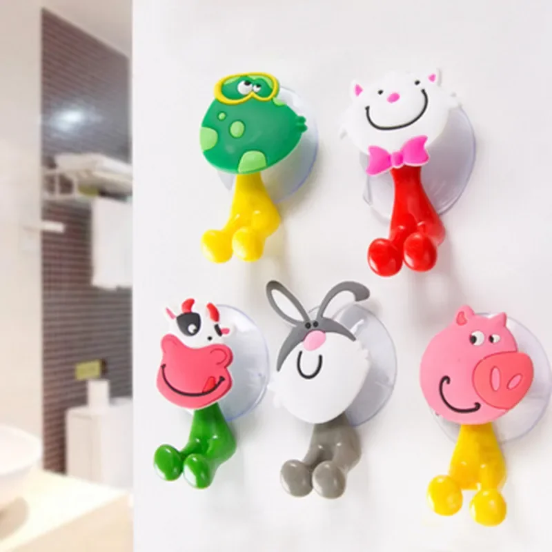 Creative toothbrush holder cute cartoon animal family suction cup toothbrush holder can be suspended storage rack