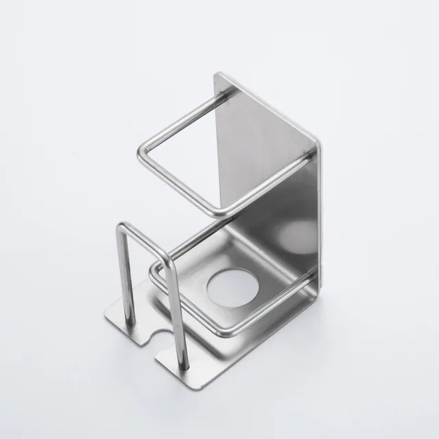 Household Stainless Steel Toothbrush Holder Single Toothpaste Rack 3M Sticker Bathroom Free Punch Hanging Shelf Wall-Mounted GY