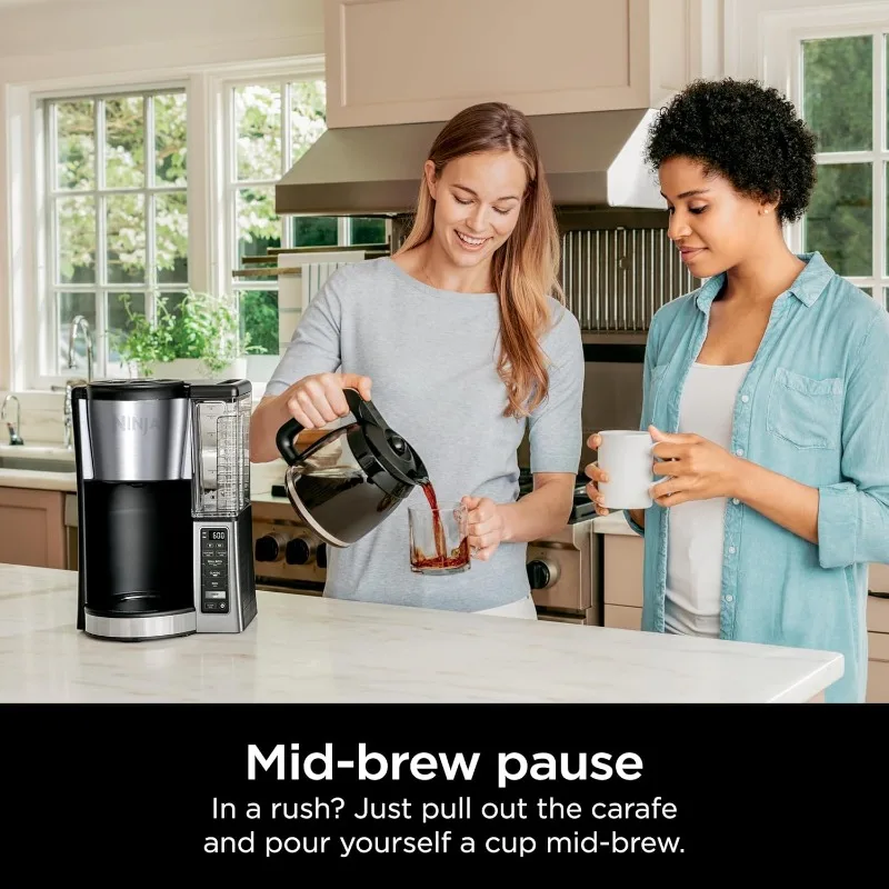 Ninja 12-Cup Programmable Coffee Brewer, 2 Brew Styles, Adjustable Warm Plate, 60oz Water Reservoir, Delay Brew - Black 6