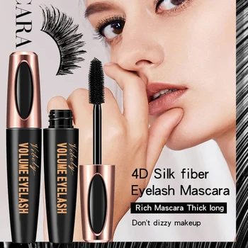 VIBELY 마스카라 4D 속눈썹 컬링 길이, 블랙 두꺼운 속눈썹, 방수 오리지널 제품, 뷰티 여성 메이크업, 큰 눈 밝은