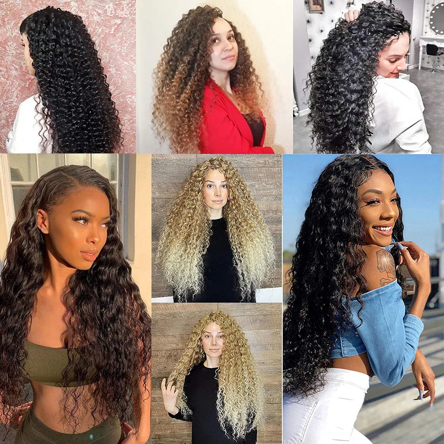 African Crochet Hair Wig Deep Wave Hair Latin American Curly Braided Fluffy Cosplay Heat Resistant