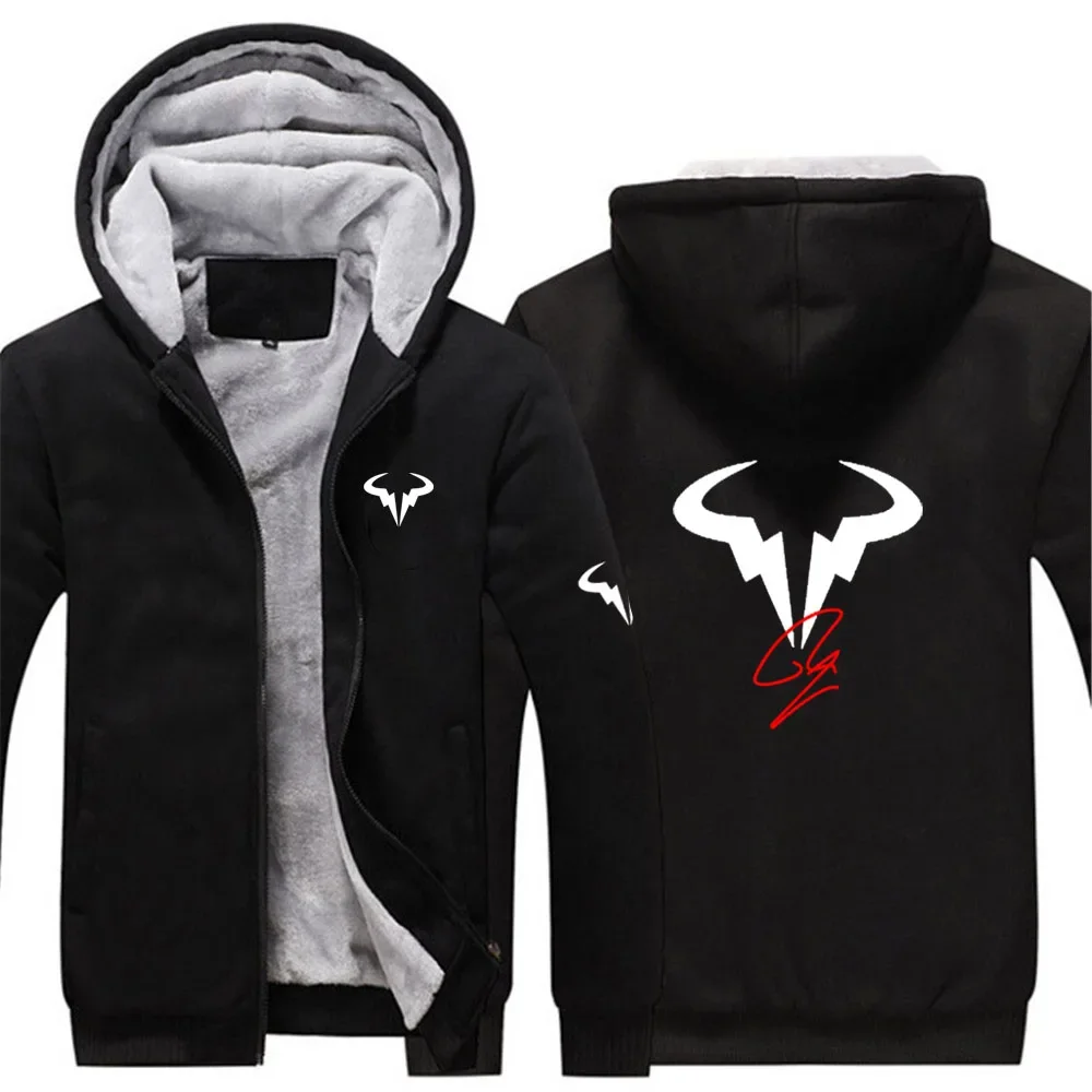 

Rafael Nadal Tennis Player Printing Fashion 2024 New Man's Winter Warm Long Sleeve Thicken Solid Cotton Tracksuit Hoodies Coat