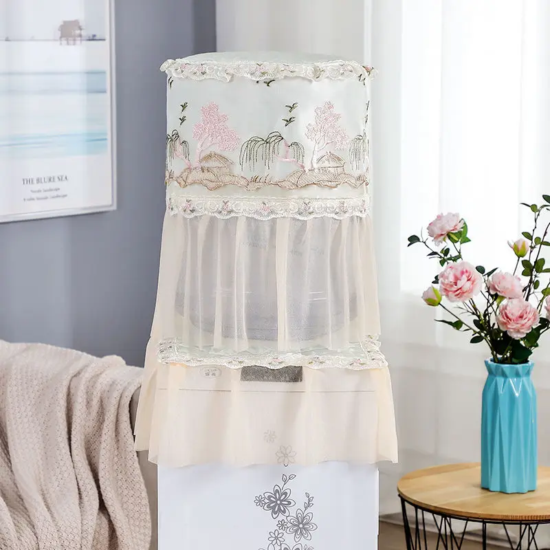 Household Water Dispenser Covers Dust-proof Multi-function Home Decoration Lace Floral Embroidered Cover 2pcs Rice Cooker Pads