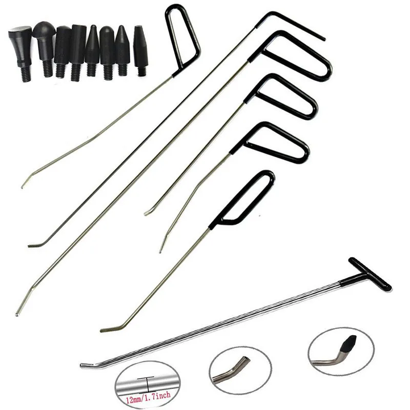 Paintless Dent Removal Tools Kit Dent Repair Set Kit pdr Tools Rods Car ...